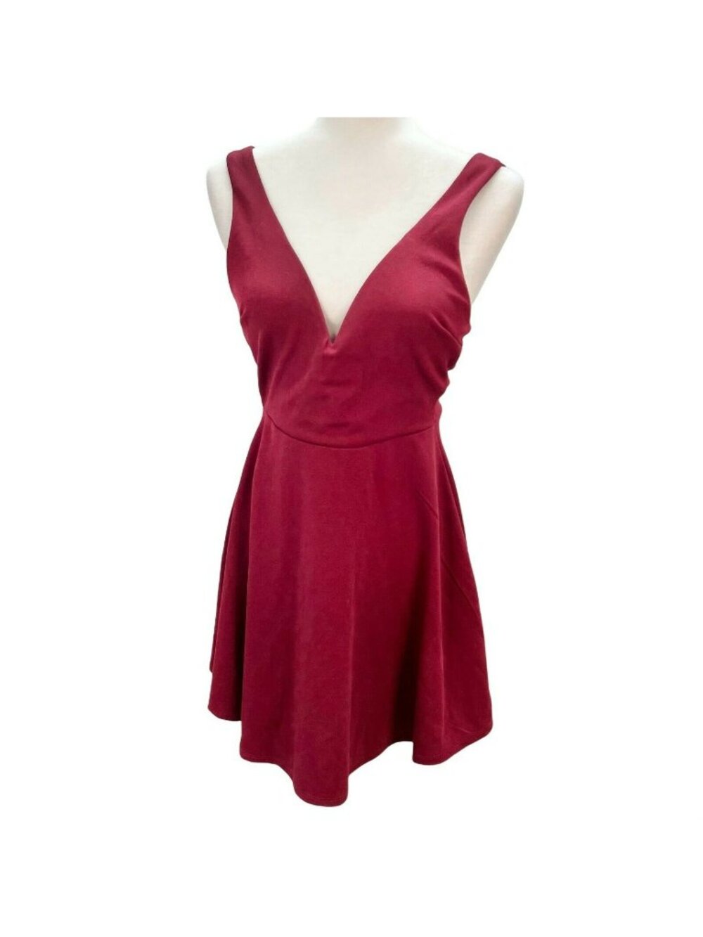 Charlotte Russe Red Fit & Flare Dress With Bow Back Size S Prom Homecoming